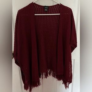 Burgundy shaw  cover up